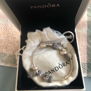 Pandora bracelet with charms